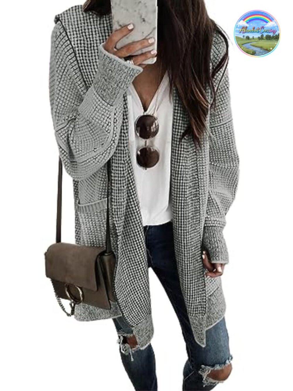 Oversized Open Front Hooded Cardigan Chunky Knit Fall Sweater